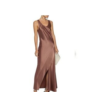 Theory cutout mauve  Satin Maxi slip